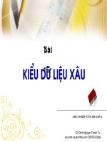 Dữ liệu kiểu xâu