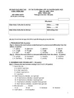 ĐỀ THI TIẾNG ANH CHUYÊN QUỐC HỌC HUẾ (2009-2010) 