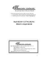 Các khái niệm mở đầu về đạo hàm 