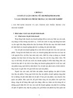 Chi phí kinh doanh và giá thành sản phẩm trong các doanh nghiệp