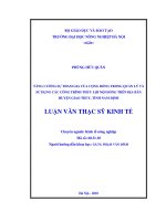 Luận văn tăng cường sự tham gia của cộng đồng trong quản lý và sử dụng các công trình thuỷ lợi nội đồng trên địa bàn huyện giao thu 