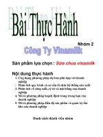 Bai thuc hanh QTSX về công ty vinamilk 