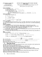 Đề + Đáp án TS vào PTTH tỉnh Ninh Bình (08-09)