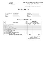 Mẫu bảng điểm