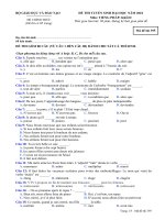 ĐỀ THI TUYỂN SINH ĐẠI HỌC NĂM 2010 Môn: TIẾNG PHÁP; Khối D mã đề 395 