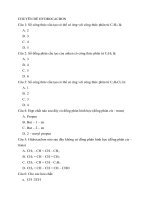 Chuyên đề hidrocacbon lớp 12