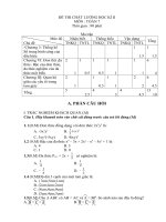 Đề, đáp Toán 7 kỳ 2 có ma trận . Số 07