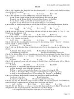 De thi thu TN GXTD nam 2008-2009 Phan 3