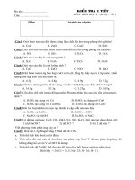 Đề KT Hóa 8-9 ( 1tiết HK I )