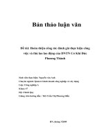 Hoàn thiện công tác đánh giá thực hiện công việc và thù lao lao động của DNTN Cơ Khí Đúc Phương Thành