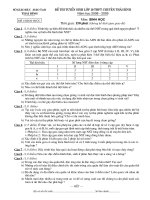 De va dap an thi chuyên Sinh hoc Thái bình 0809