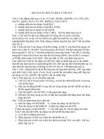 MỘT SỐ CÂU HỎI LÝ THUYẾT THI HSG