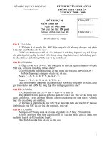 Đề thi & đáp án thi tuyển vào lớp 10