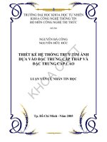 THIẾT kế hệ THỐNG TRUY tìm ẢNH dựa vào đặc TRƯNG cấp THẤP và đặc TRƯNG cấp CAO 