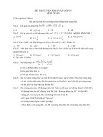 ĐỀ Ôn thi VÀO LỚP 10 THPT chuyen Toan Đe 10