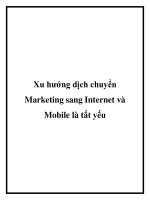 Xu hướng dịch chuyển marketing sang internet và mobile là tất yếu 