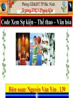 Code Xem Sự kiện-Thể thao-Văn hóa