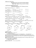 KSCL HKII mon Toan 9 (06-07)
