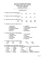 ĐÁP ÁN HSG ANH9 BG 09