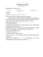 de thi thu vao lop 10 nam hoc 2009 - 2010