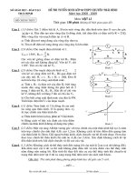 De va dap an thi chuyên Vật lí Thái bình 0809