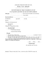  GIẤY ĐỀ NGHỊ XÁC NHẬN TÀI KHOẢN LƯU KÝ VÀ UỶ QUYỀN LÀM THỦ TỤC KÝ GỬI CHỨNG KHOÁN