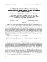 ẢNH HƯỞNG CỦA TỈA NHÁNH VỚI KHOẢNH CÁCH TRỒNG KHÁC NHAU ĐẾN SINH TRƯỞNG, PHÁT TRIỂN VÀ NĂNG SUẤT DƯA CHUỘT BẢN ĐỊA H’MÔNG TRỒNG TẠI MỘC CHÂU, SƠN LA