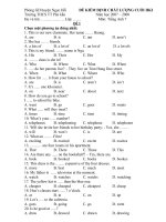 Đề kiểm định chất lượng