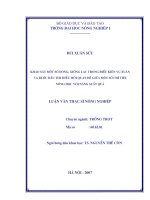Khảo sát một số dòng, giống lạc trong điều kiện vụ xuân và bước đầu tìm hiểu mối quan hệ giữa một số chỉ tiêu nông học với năng suất quả 