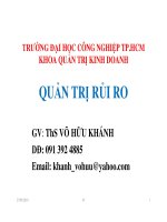QUẢN TRỊ rủi RO 