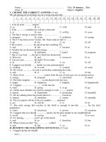 Đề KT lần 1 kì 2 số 01