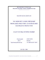 Xác định mức lysine thích hợp trong khẩu phần thức ăn nuôi đà điểu giai đoạn 0 6 tháng tuổi 
