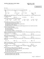 KIỂM TRA 1 TIẾT LỚP 10 KỲ 2