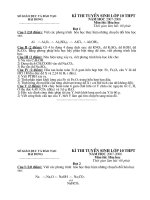 Đề - Đ.án đề thi vào lớp10 T.Hải duong môn hóa (07-08)