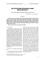 Một số kết quả nghiên cứu ứng dụng bức