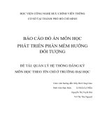 Quản lý hệ thống đăng ký tín chỉ trường đại học 