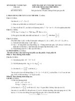 ĐỀ KIỂM TRA HỌC KÌ I NĂM HỌC 2012-2013 LỚP 12 HỆ THPT MÔN TOÁN – SỞ GIÁO DỤC VÀ ĐÀO TẠO GIA LAI