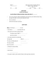 QUYẾT ĐỊNH TÁCH CÔNG TY