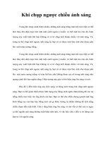 Khi chụp ngược chiều ánh sáng 
