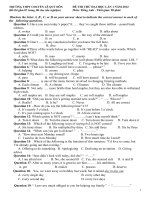 TRƯỜNG THPT CHUYÊN LÊ QUÝ ĐÔN  ĐỀ THI THỬ ĐẠI HỌC LẦN 1 NĂM 2012 MÔN ANH