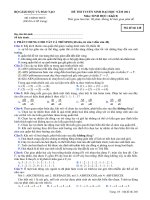 ĐỀ THI TUYỂN SINH ĐẠI HỌC NĂM 2011 Môn: SINH HỌC; Khối B 248 