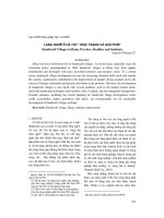 Làng nghề ở Hà Tây: Thực trạng và giải pháp Handicraft Villages in Hatay Province: Realities and Solutions