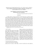 ĐÁNH GIÁ ĐẤT THÍCH HỢP CHO CÂY LÚA, NGÔ VÀ ĐẬU TƯƠNG Ở XÃ LỤC BÌNH, HUYỆN BẠCH THÔNG, TỈNH BẮC CẠN PHỤC VỤ CHUYỂN ĐỔI CƠ CẤU CÂY TRỒNG
