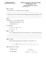 Đề kiểm tra khảo sát chất lượng HS giỏi lớp 2