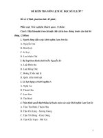 ĐỀ KIỂMTRAMÔN LỊCH SỬ, HỌC KỲ II, LỚP 7 ĐỀ SỐ 1