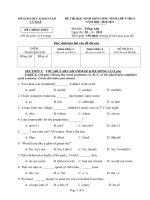 ĐỀ THI HỌC SINH GIỎI VÒNG TỈNH LỚP 9 THCS NĂM HỌC 2010-2011 MÔN TIẾNG ANH - SỞ GIÁO DỤC VÀ ĐÀO TẠO CÀ MAU