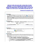 CÁC HƯ HỎNG INTERNET CÓ THỂ TỰ KHẮC PHỤC ĐƯỢC