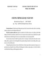 Dự thảo CHƯƠNG TRÌNH GIÁO DỤC MẦM NON