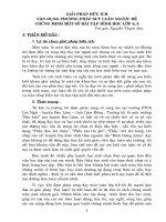 Vận dụng PP suy luậnn ngược để giải PP Hình học 8,9