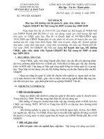 Kế hoạch bồi dưỡng Hè 2009 và năm học 2009-2010